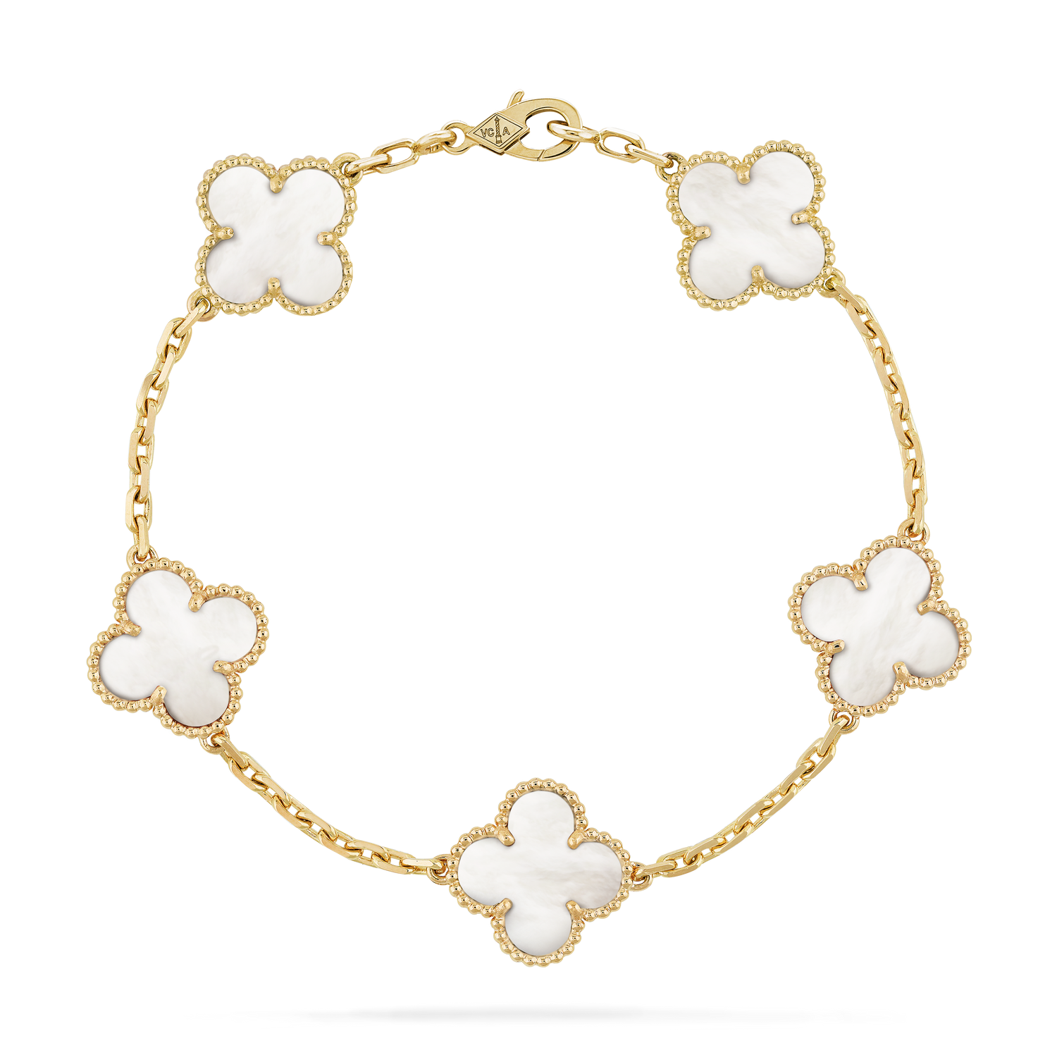 SATYNS | Bracelet Trèfles Blanc